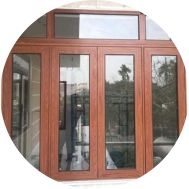 Cửa nhôm xingfa vân gỗ 