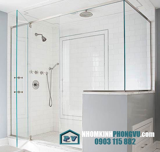 Mẫu vách kính, cửa kính cường lực phòng tắm, nhà tắm đẹp